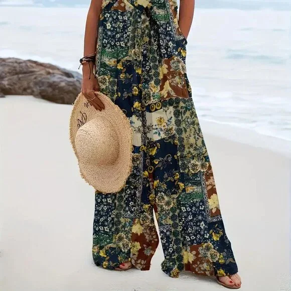 LADIES PATCHWORK JUMPSUIT NWT - Picture 7 of 8